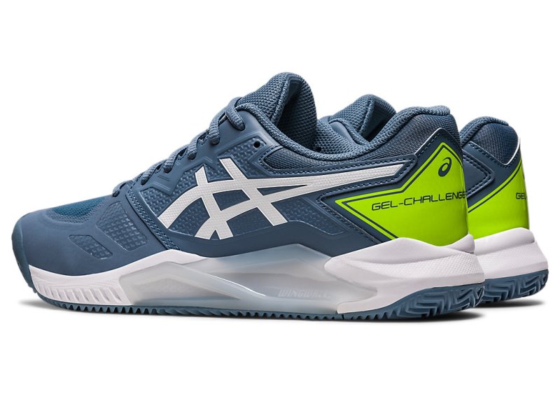 Zapatos de Tenis Asics Gel-challenger 13 Clay Hombre Grises Azules Blancos | MX9687-811