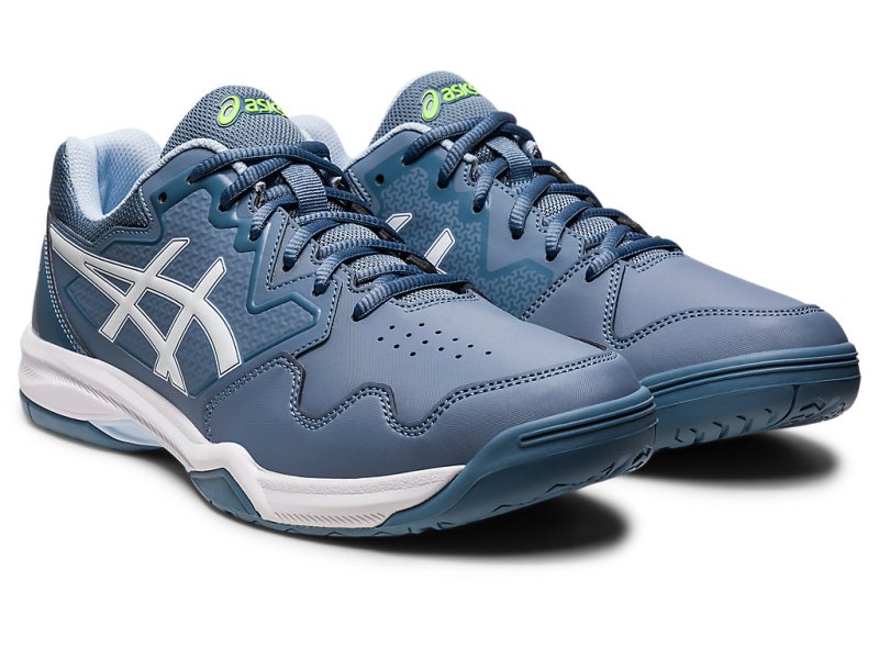 Zapatos de Tenis Asics Gel-dedicate 7 Hombre Grises Azules Blancos | MX6591-610