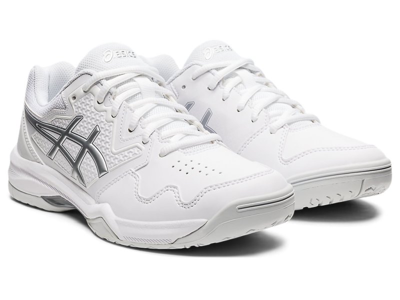 Zapatos de Tenis Asics Gel-dedicate 7 Mujer Blancos Plateados | MX1901-983