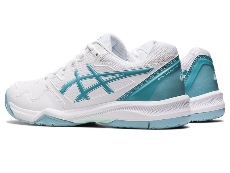 Zapatos de Tenis Asics Gel-dedicate 7 Mujer Blancos Azules | MX9460-350