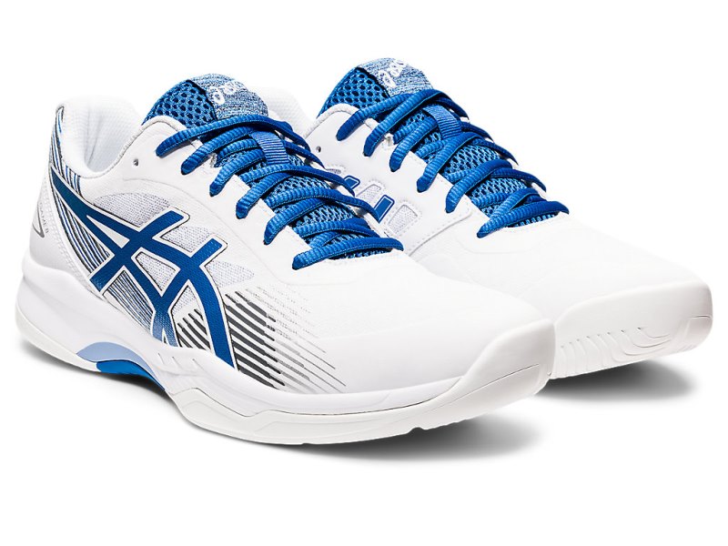 Zapatos de Tenis Asics Gel-game 8 Hombre Blancos Azules | MX8253-062