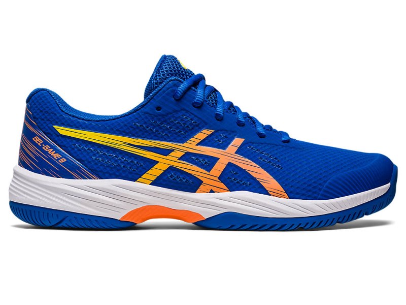 Zapatos de Tenis Asics Gel-game 9 Hombre Azules Naranjas | MX6650-880