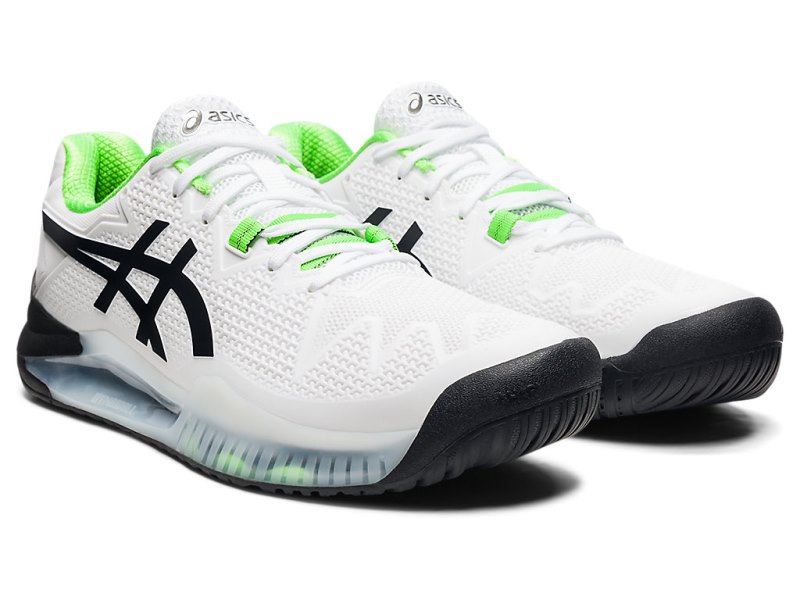 Zapatos de Tenis Asics Gel-resolution 8 (2E) Hombre Blancos Verdes | MX5008-716