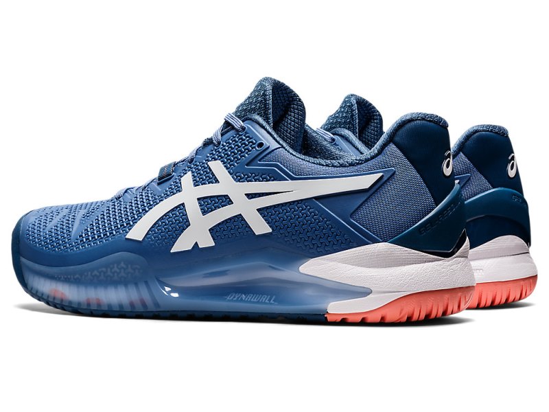 Zapatos de Tenis Asics Gel-resolution 8 (2E) Hombre Azules Blancos | MX5425-284