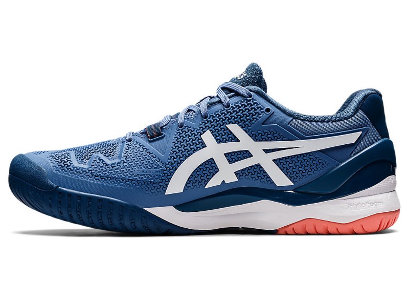 Zapatos de Tenis Asics Gel-resolution 8 (2E) Hombre Azules Blancos | MX5425-284