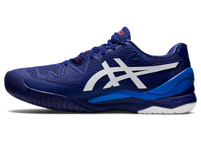 Zapatos de Tenis Asics Gel-resolution 8 (2E) Hombre Azules Blancos | MX5772-387