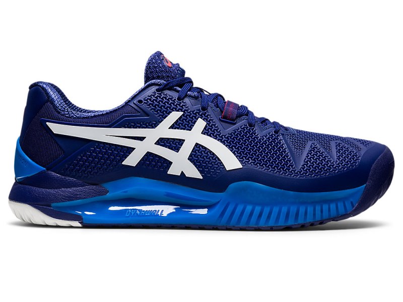 Zapatos de Tenis Asics Gel-resolution 8 (2E) Hombre Azules Blancos | MX5772-387