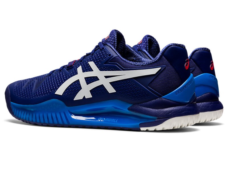 Zapatos de Tenis Asics Gel-resolution 8 Hombre Azules Blancos | MX7875-617