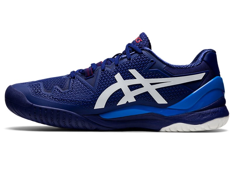 Zapatos de Tenis Asics Gel-resolution 8 Hombre Azules Blancos | MX7875-617