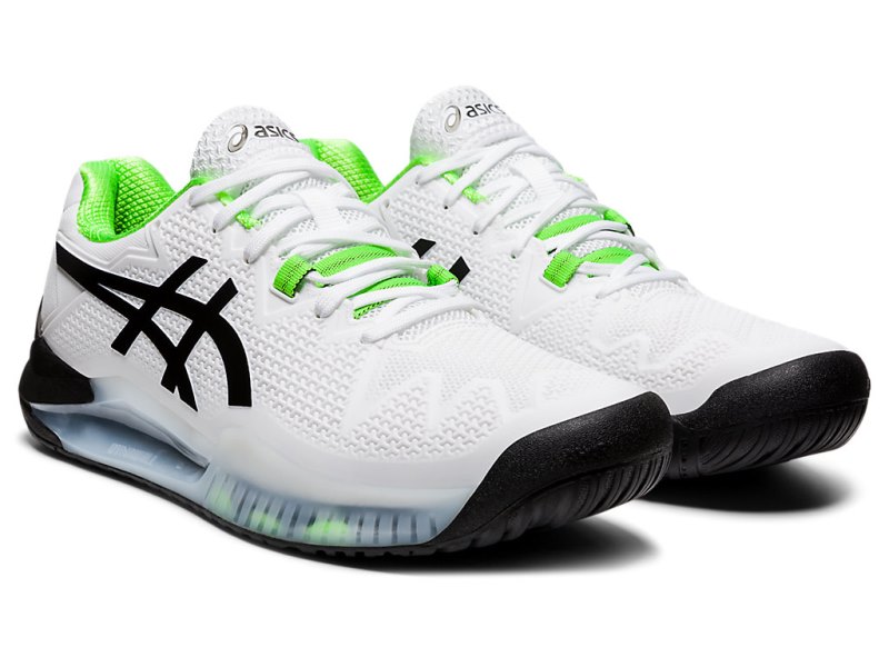 Zapatos de Tenis Asics Gel-resolution 8 Hombre Blancos Verdes | MX8357-992