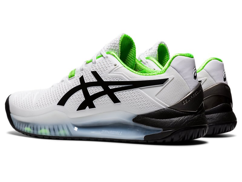 Zapatos de Tenis Asics Gel-resolution 8 Hombre Blancos Verdes | MX8357-992