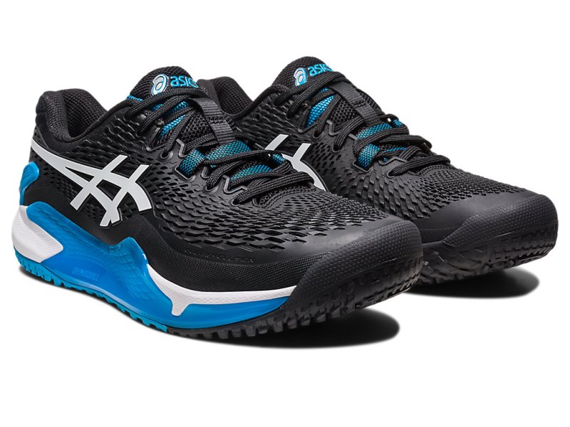 Zapatos de Tenis Asics Gel-resolution 9 OC Hombre Negros Blancos | MX0503-688