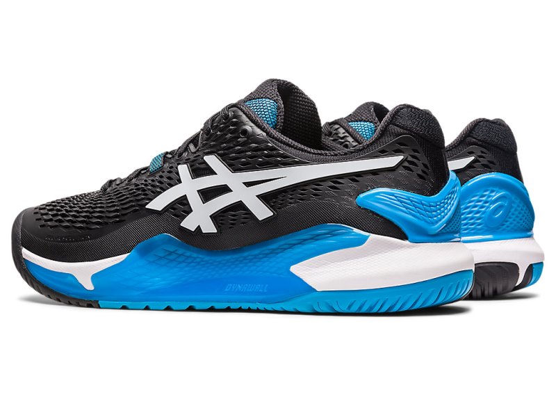 Zapatos de Tenis Asics Gel-resolution 9 Hombre Negros Blancos | MX2706-488