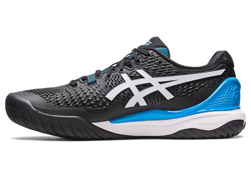 Zapatos de Tenis Asics Gel-resolution 9 Hombre Negros Blancos | MX2706-488