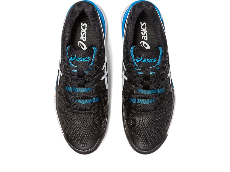 Zapatos de Tenis Asics Gel-resolution 9 Hombre Negros Blancos | MX2706-488