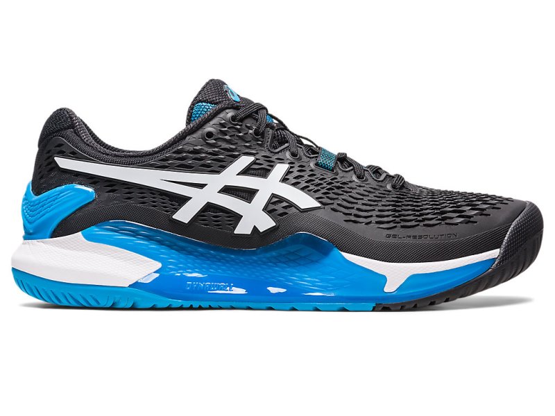 Zapatos de Tenis Asics Gel-resolution 9 Hombre Negros Blancos | MX2706-488