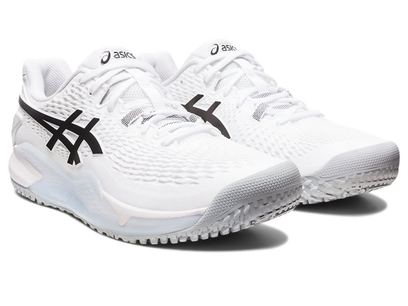 Zapatos de Tenis Asics Gel-resolution 9 OC Hombre Blancos Negros | MX4533-084