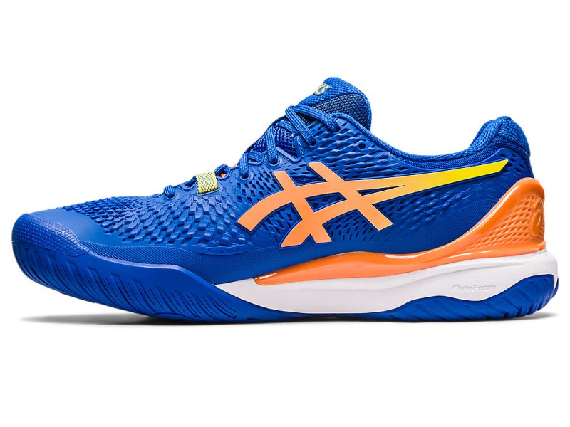 Zapatos de Tenis Asics Gel-resolution 9 Hombre Azules Naranjas | MX5293-387