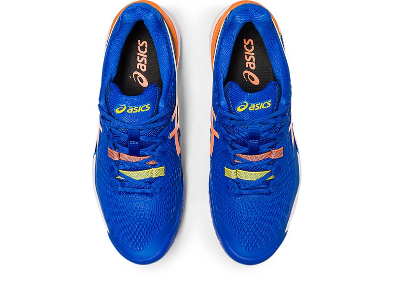 Zapatos de Tenis Asics Gel-resolution 9 Hombre Azules Naranjas | MX5293-387