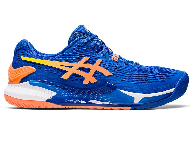 Zapatos de Tenis Asics Gel-resolution 9 Hombre Azules Naranjas | MX5293-387