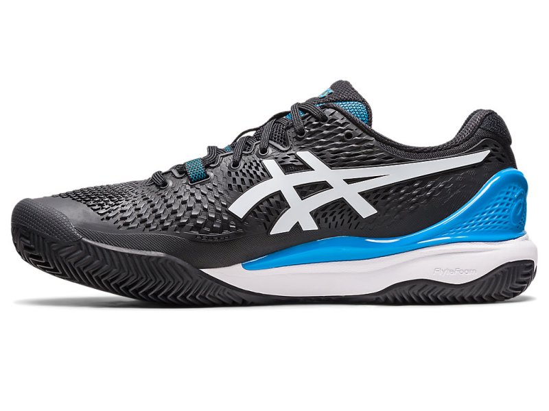 Zapatos de Tenis Asics Gel-resolution 9 Clay Hombre Negros Blancos | MX6328-396