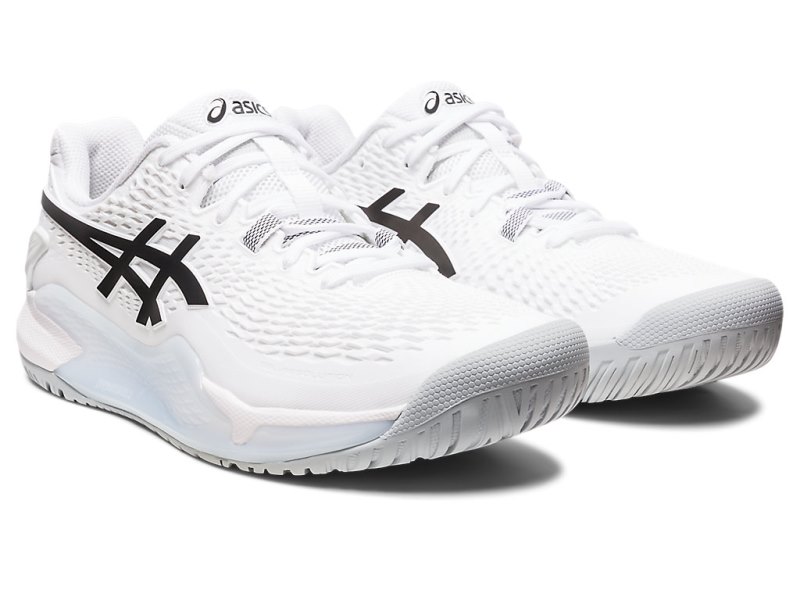 Zapatos de Tenis Asics Gel-resolution 9 Hombre Blancos Negros | MX7444-183