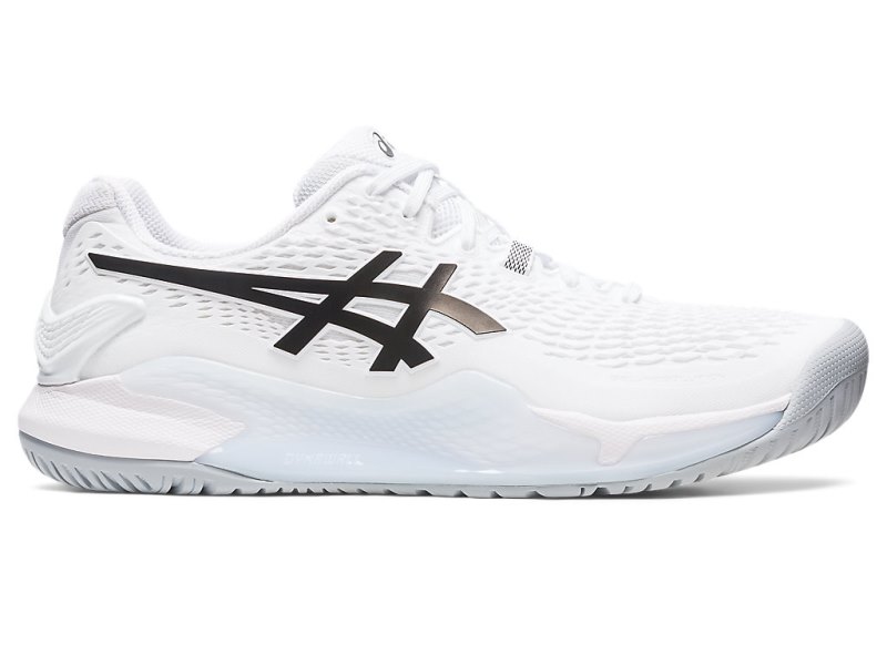 Zapatos de Tenis Asics Gel-resolution 9 Hombre Blancos Negros | MX7444-183