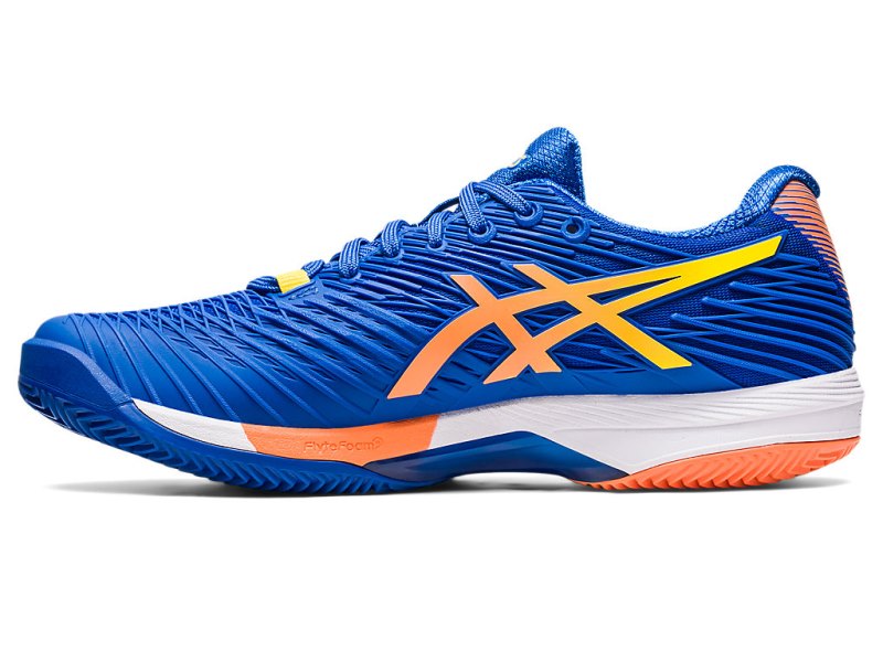 Zapatos de Tenis Asics Solution Speed FF 2 Clay Hombre Azules Naranjas | MX0365-553