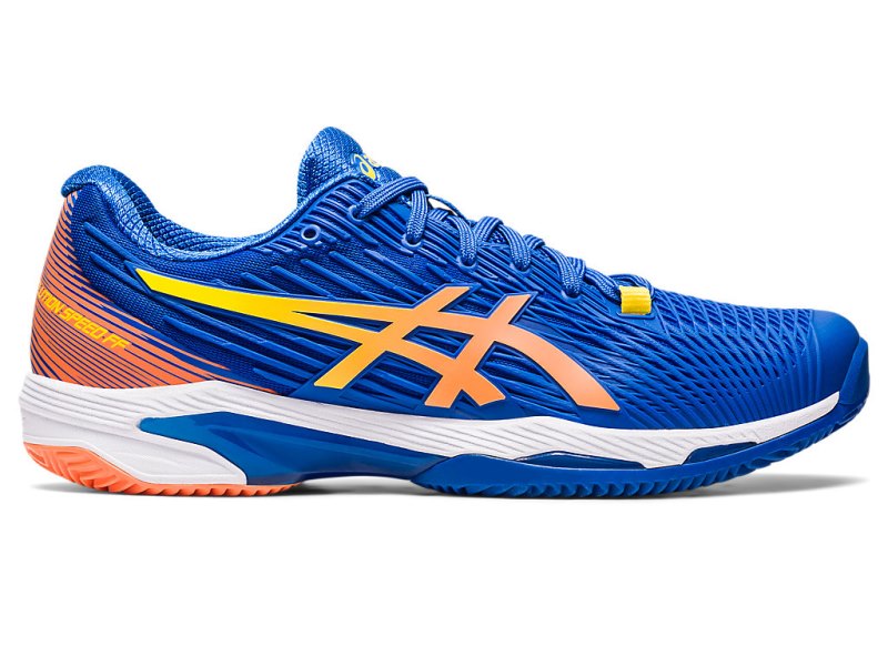 Zapatos de Tenis Asics Solution Speed FF 2 Clay Hombre Azules Naranjas | MX0365-553