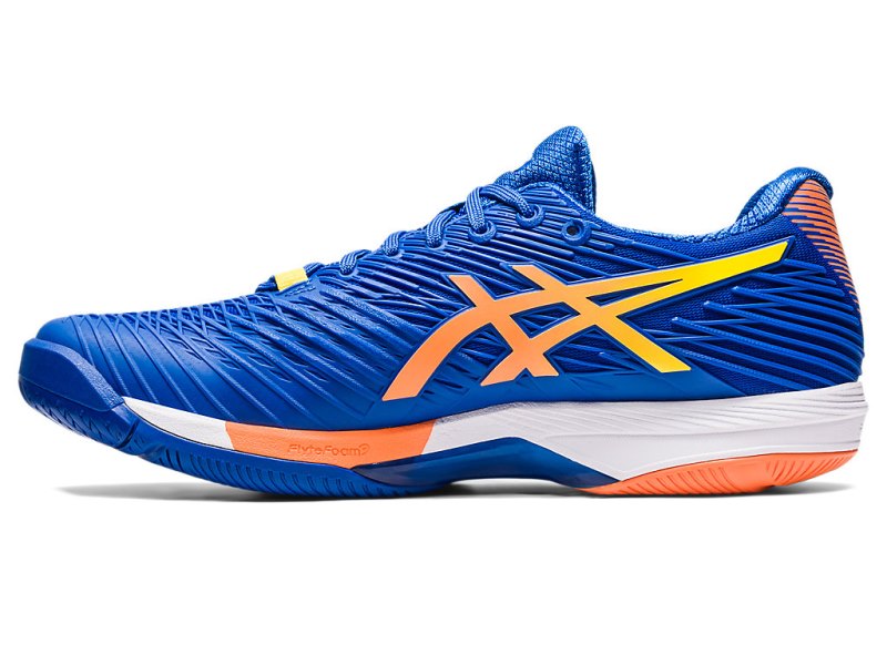 Zapatos de Tenis Asics Solution Speed FF 2 Hombre Azules Naranjas | MX1132-271