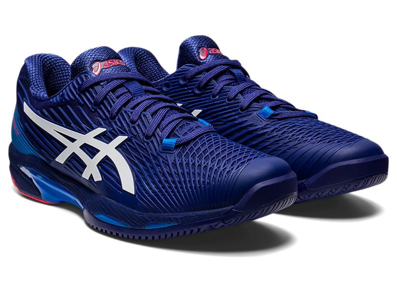 Zapatos de Tenis Asics Solution Speed FF 2 Hombre Azules Blancos | MX4428-880