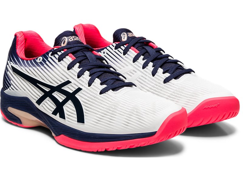 Zapatos de Tenis Asics Solution Speed FF Mujer Blancos Azul Marino | MX6439-015