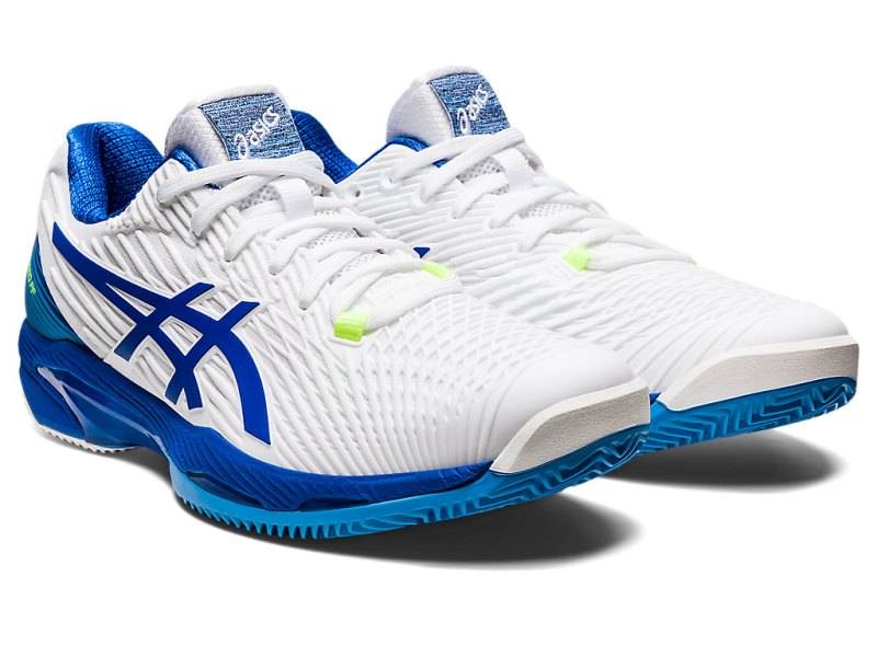 Zapatos de Tenis Asics Solution Speed FF 2 Clay Hombre Blancos Azules | MX8146-978