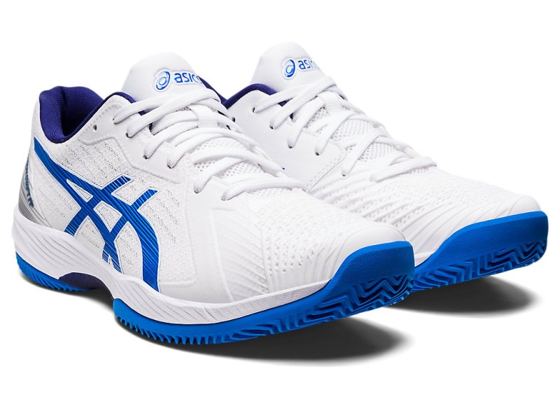 Zapatos de Tenis Asics Solution Swift FF Clay Hombre Blancos Azules | MX1148-008