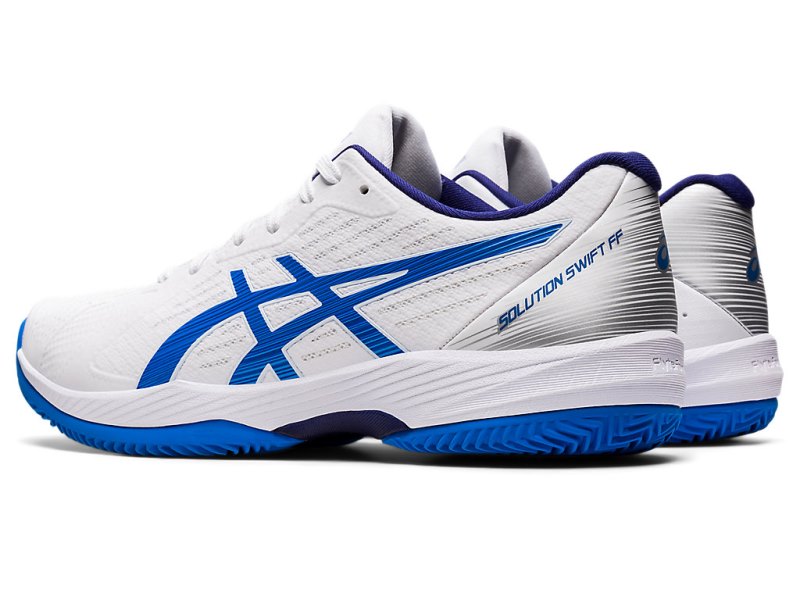 Zapatos de Tenis Asics Solution Swift FF Clay Hombre Blancos Azules | MX1148-008