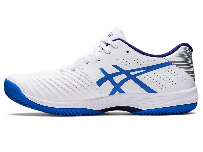 Zapatos de Tenis Asics Solution Swift FF Clay Hombre Blancos Azules | MX1148-008