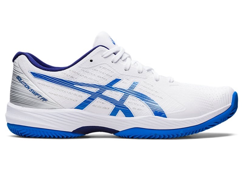 Zapatos de Tenis Asics Solution Swift FF Clay Hombre Blancos Azules | MX1148-008