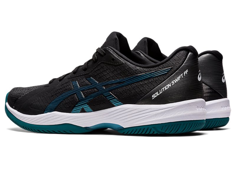 Zapatos de Tenis Asics Solution Swift FF Hombre Negros Azules Claro Verdes Oscuro | MX1168-219