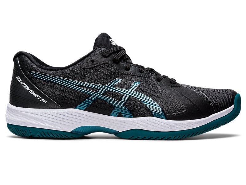 Zapatos de Tenis Asics Solution Swift FF Hombre Negros Azules Claro Verdes Oscuro | MX1168-219