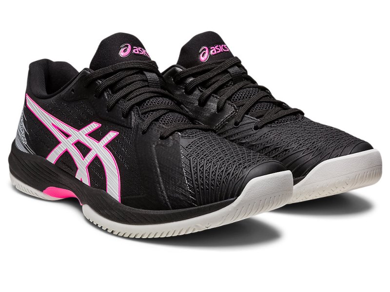 Zapatos de Tenis Asics Solution Swift FF Hombre Negros Rosas | MX5145-300