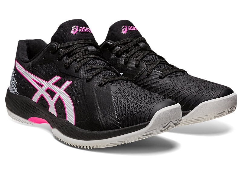 Zapatos de Tenis Asics Solution Swift FF Clay Hombre Negros Rosas | MX5530-767