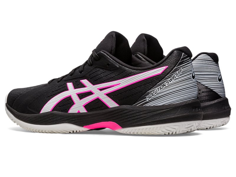 Zapatos de Tenis Asics Solution Swift FF Clay Hombre Negros Rosas | MX5530-767