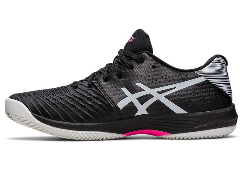 Zapatos de Tenis Asics Solution Swift FF Clay Hombre Negros Rosas | MX5530-767