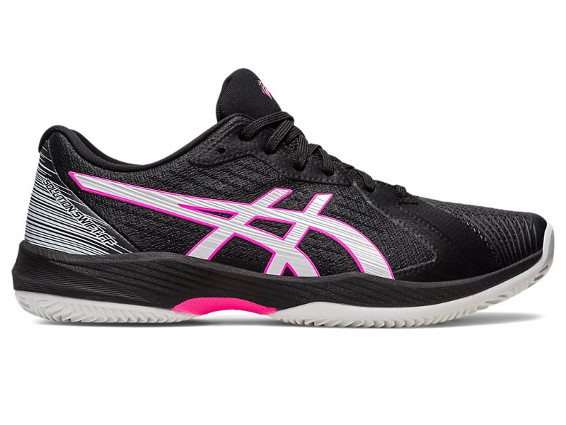 Zapatos de Tenis Asics Solution Swift FF Clay Hombre Negros Rosas | MX5530-767