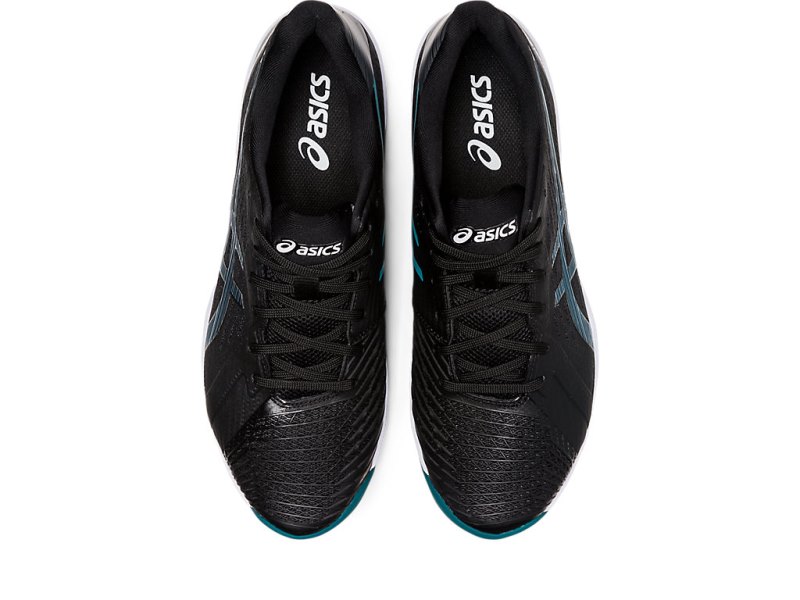 Zapatos de Tenis Asics Solution Swift FF Clay Hombre Negros Azules Claro Verdes Oscuro | MX7748-416