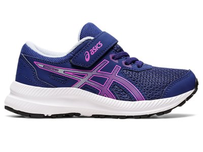 Tenis Sports Asics Contend 8 Niños Azules Morados | MX8004-320