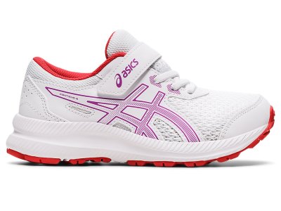 Tenis Sports Asics Contend 8 Niños Blancos Morados | MX7988-974