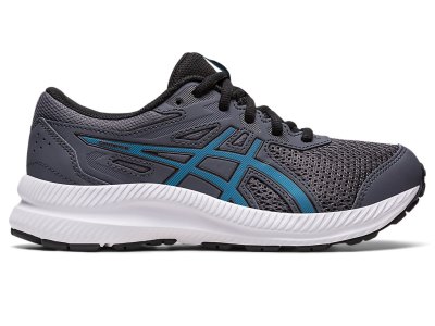 Tenis Sports Asics Contend 8 Niños Grises Azules | MX6990-700