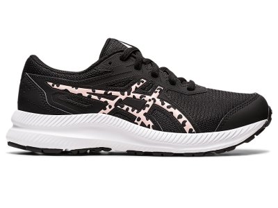 Tenis Sports Asics Contend 8 Niños Negros Rosas | MX2359-296