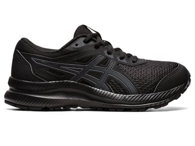 Tenis Sports Asics Contend 8 Niños Negros Grises | MX3656-417